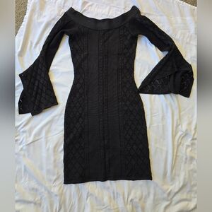 BCBGMaxAzria Black Long Sleeve Dress